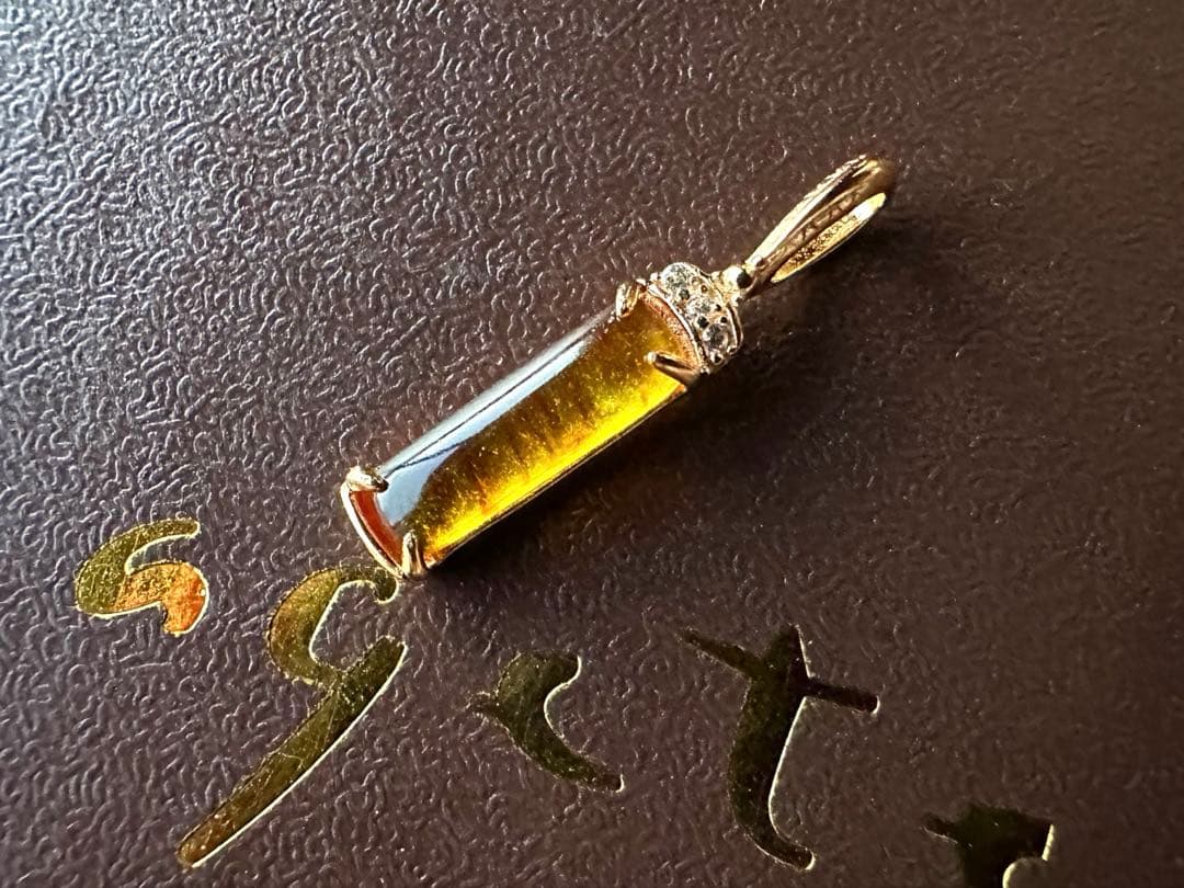 agete silverGP ダイヤ × アンバー チャーム