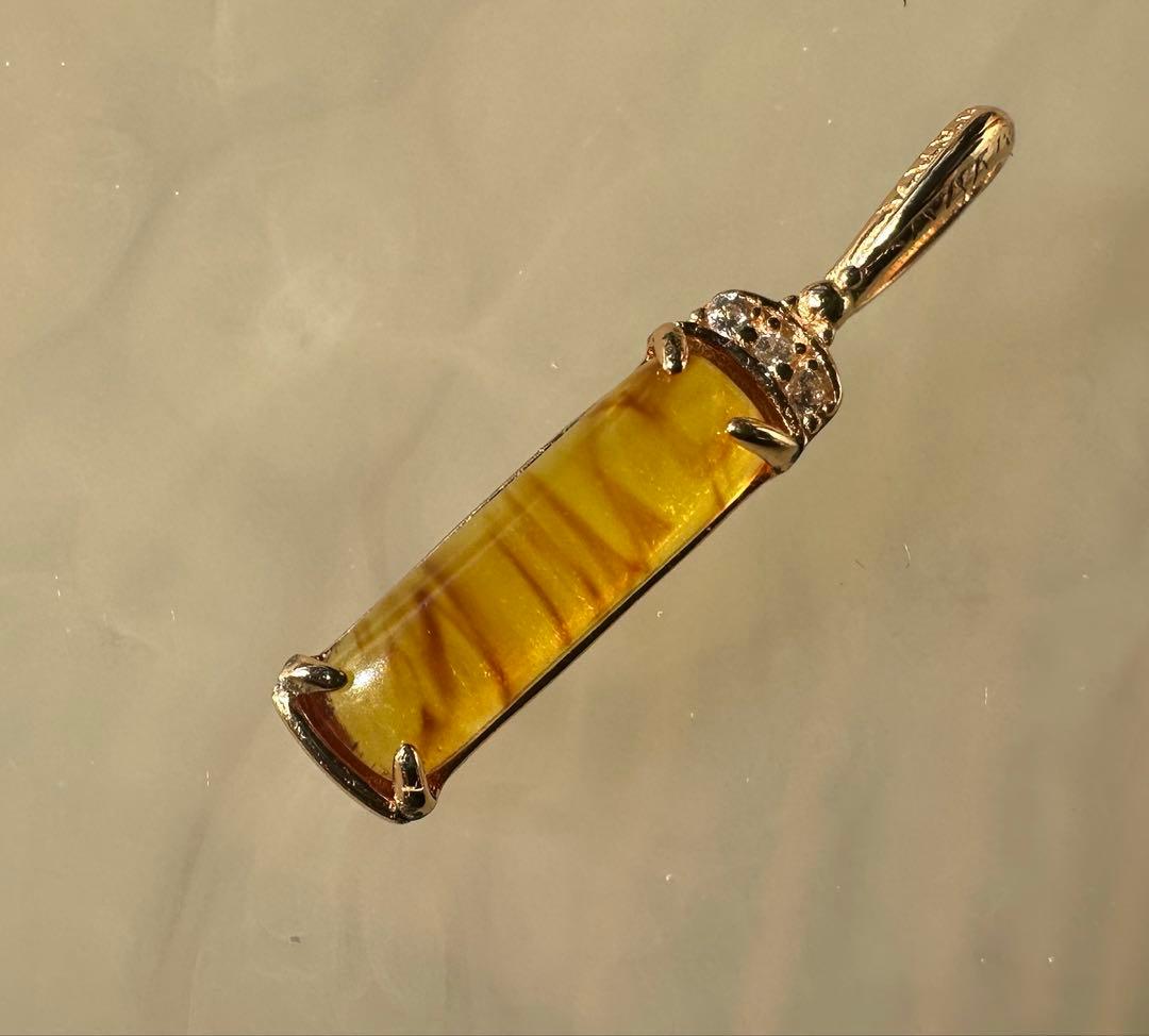 agete silverGP ダイヤ × アンバー チャーム