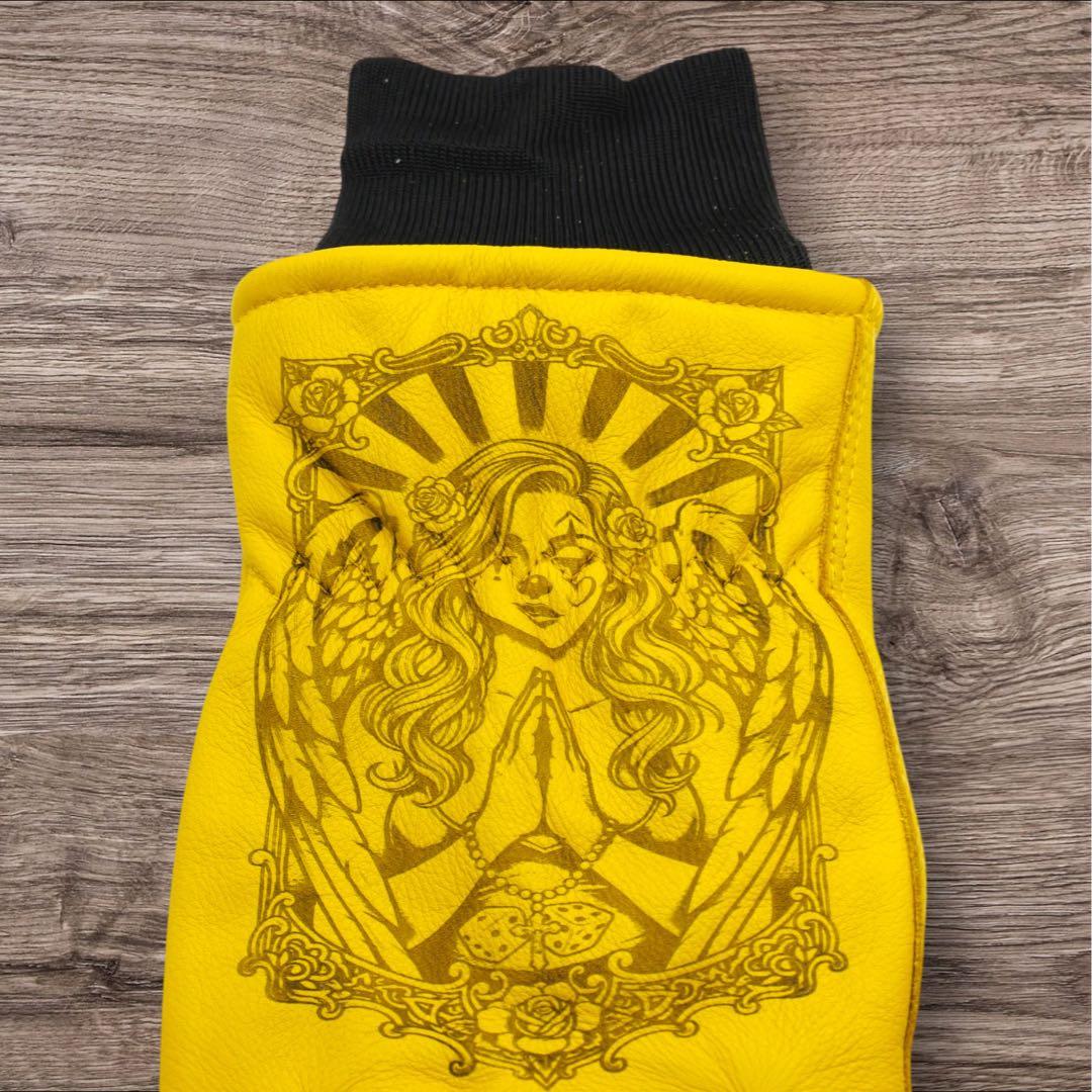 牛革　冬用　保温綿　裏起毛　レザー グローブ　バイク　手袋　ツーリング　Mサイズ