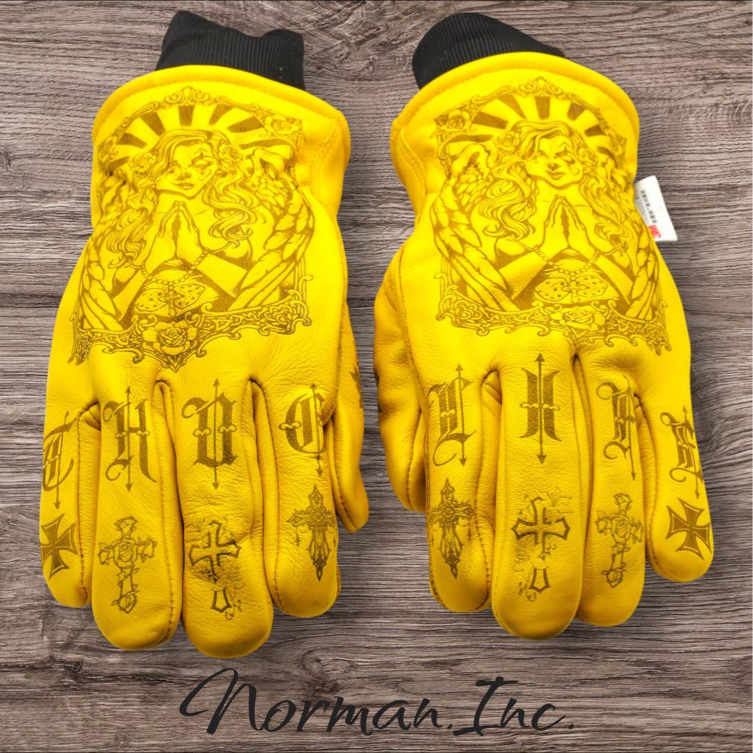 牛革　冬用　保温綿　裏起毛　レザー グローブ　バイク　手袋　ツーリング　Mサイズ