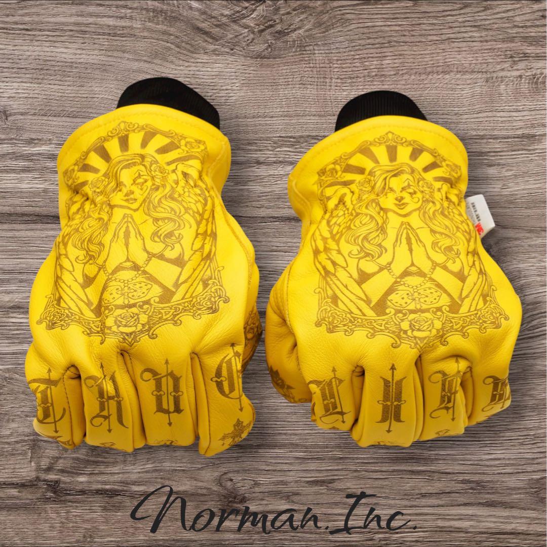 牛革　冬用　保温綿　裏起毛　レザー グローブ　バイク　手袋　ツーリング　Mサイズ