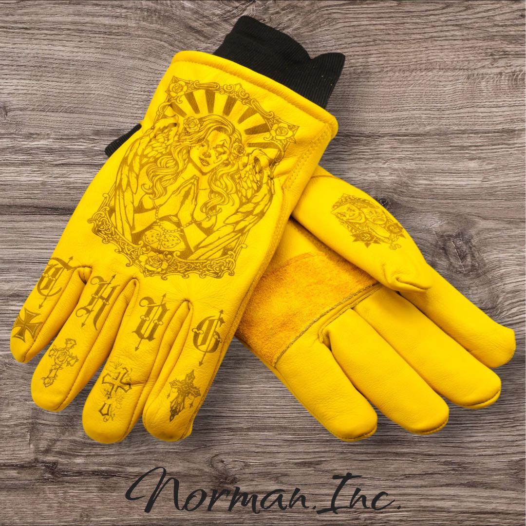 牛革　冬用　保温綿　裏起毛　レザー グローブ　バイク　手袋　ツーリング　Mサイズ