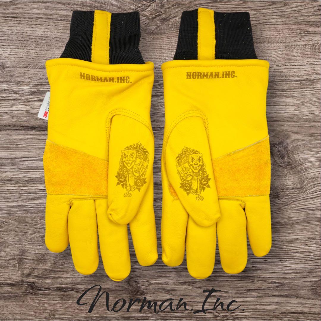 牛革　冬用　保温綿　裏起毛　レザー グローブ　バイク　手袋　ツーリング　Mサイズ