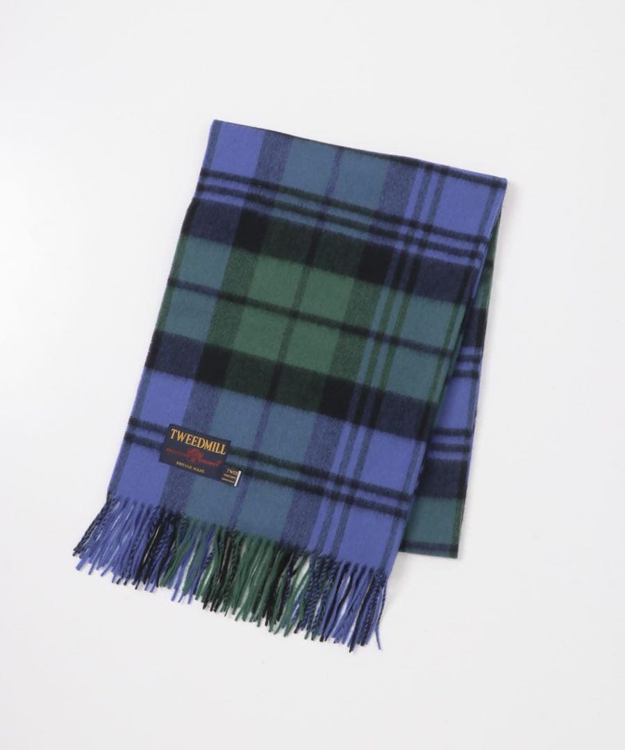 TWEED MILL ツイードミル　ストール　BLU/GRN