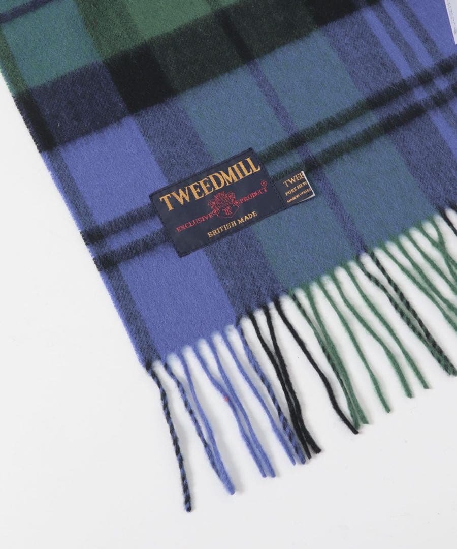 TWEED MILL ツイードミル　ストール　BLU/GRN