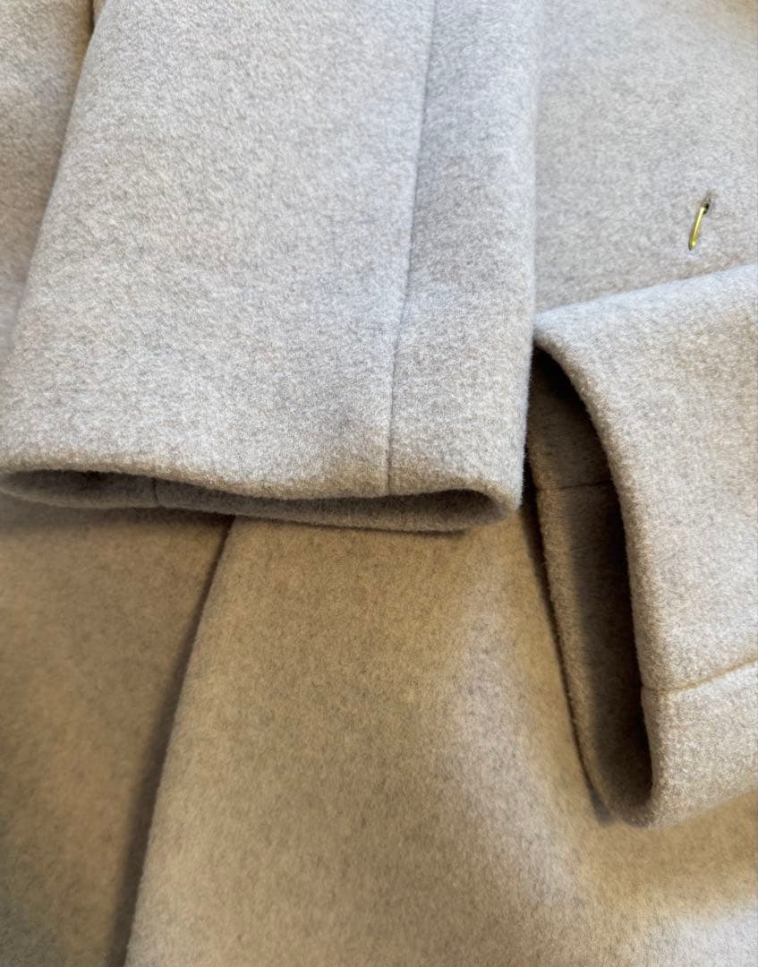 【美品】ノーブルnoble MTRウールカシミヤミニマルVコート(38)