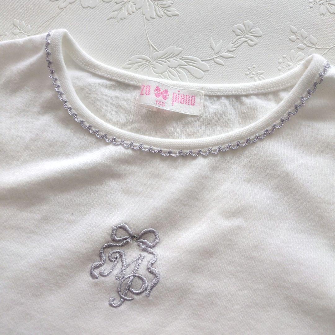 新品 mezzo piano 短丈パーカ＆半袖T ウエストロゴ プリーツスカパン