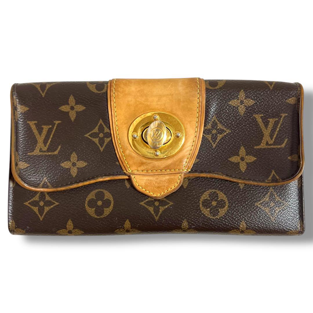 ルイヴィトン　ポルトフォイユ　ボエシ　長財布　モノグラム　ターンロック