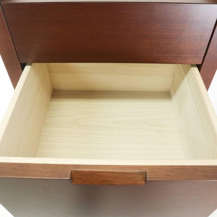 値下シモンズ ナイトテーブル オーク材 ブラウン系 引き出し2段 KA1608