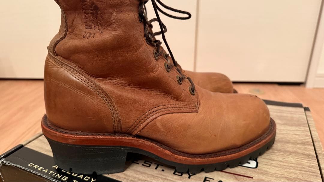 CHIPPEWA ロガーブーツ 茶色 8 1/2D