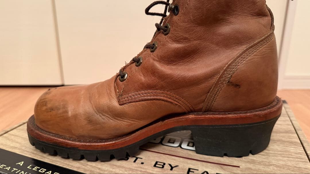 CHIPPEWA ロガーブーツ 茶色 8 1/2D