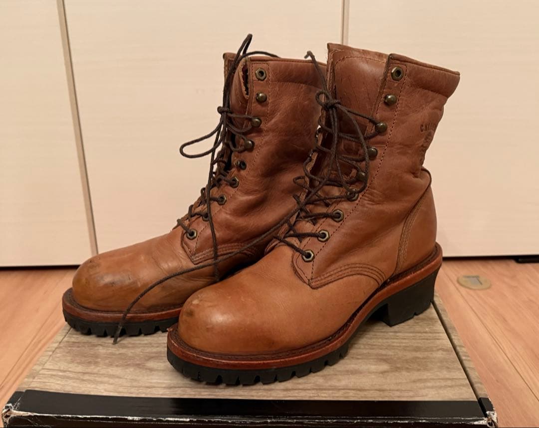 CHIPPEWA ロガーブーツ 茶色 8 1/2D