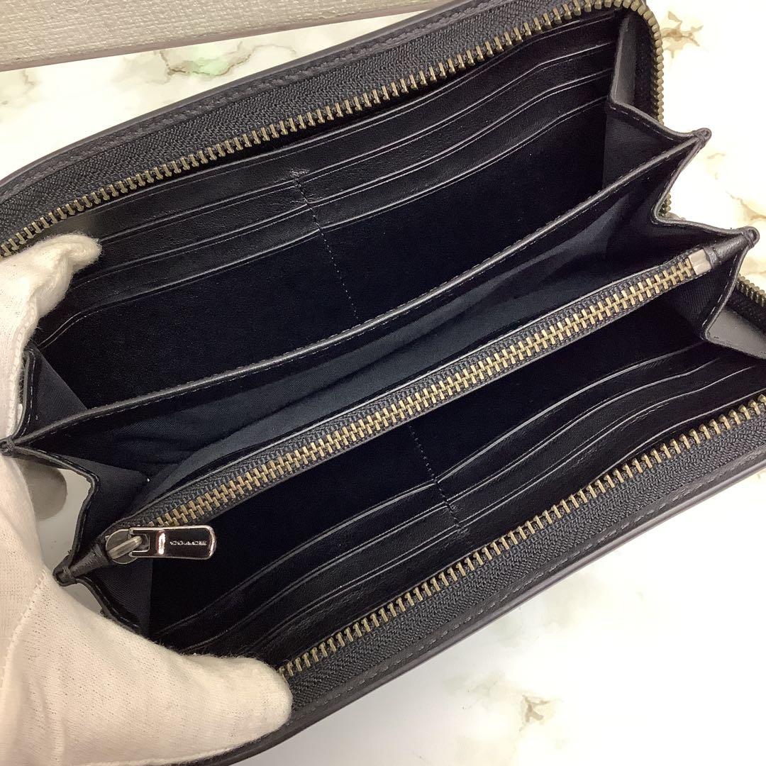 新品　レア　コーチ　COACH レザー　ミッキー　ディズニー　長財布　黒
