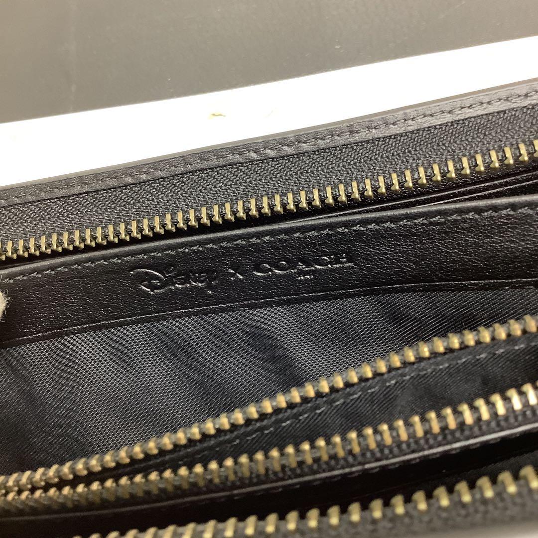新品　レア　コーチ　COACH レザー　ミッキー　ディズニー　長財布　黒