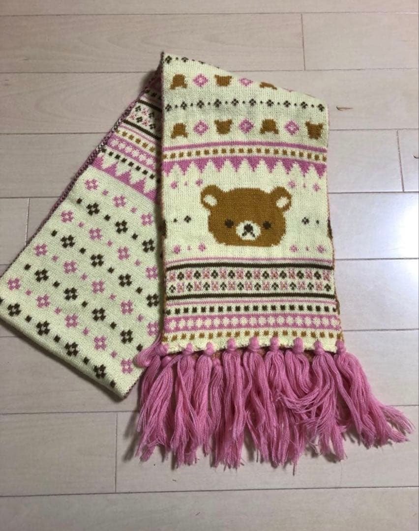 2016年 廃盤 リラックマ ストア 限定 ニット マフラー