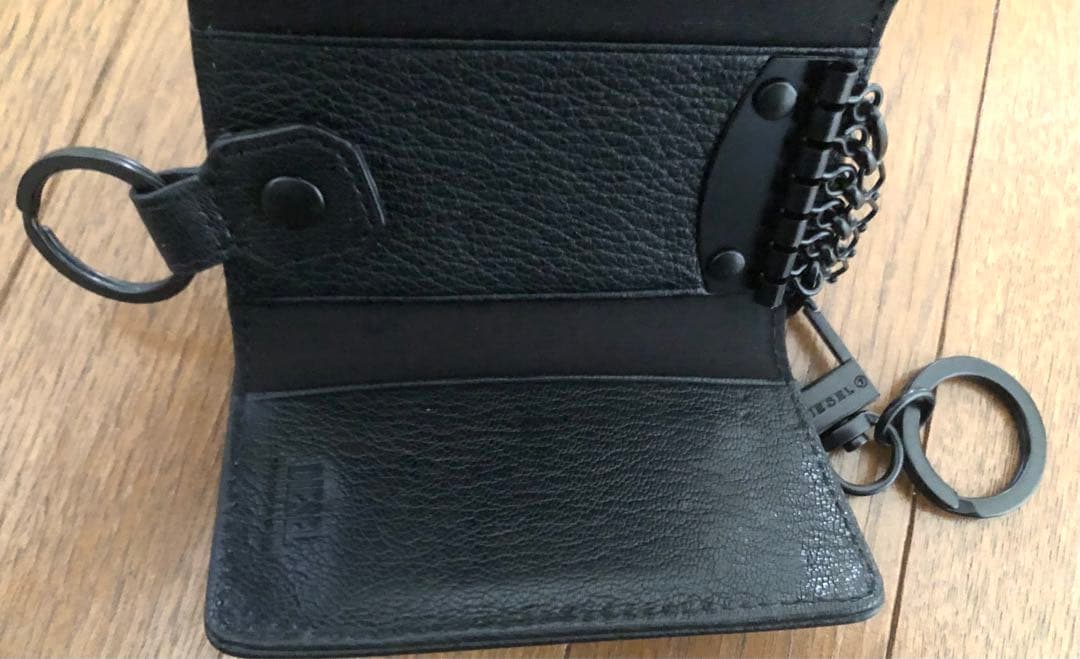 美品 ディーゼル DIESEL 6連キーケース 本革/ブラック