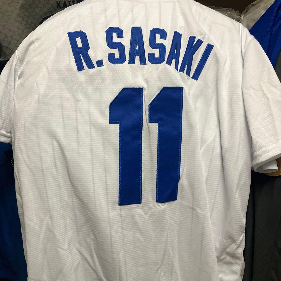 H*E様 佐々木朗希ドジャースホームユニフォームLサイズ