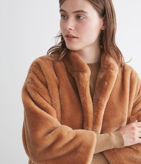 極美品　近年　トラディショナルウェザーウェア　フェイクファーコート　34