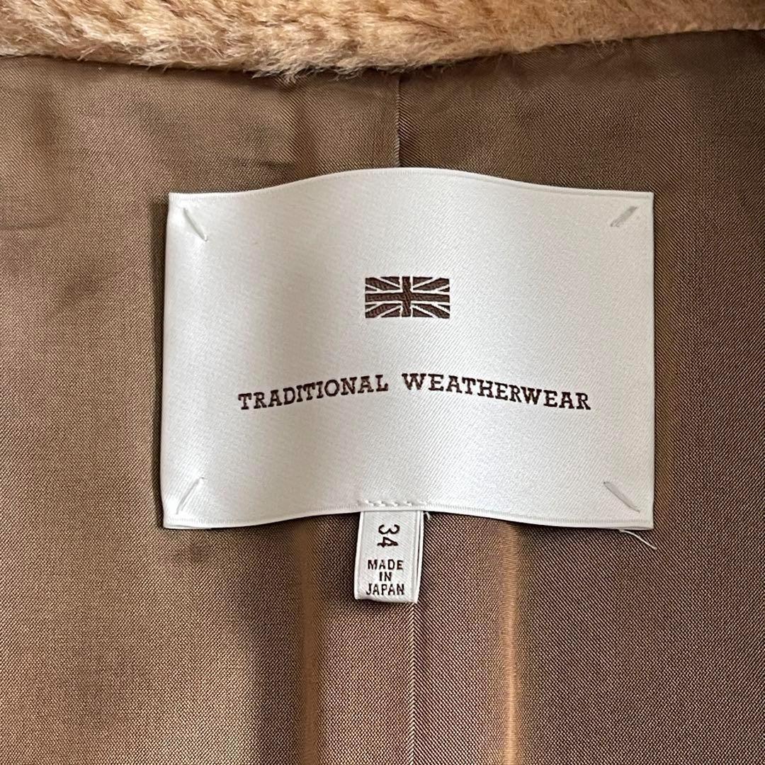 極美品　近年　トラディショナルウェザーウェア　フェイクファーコート　34