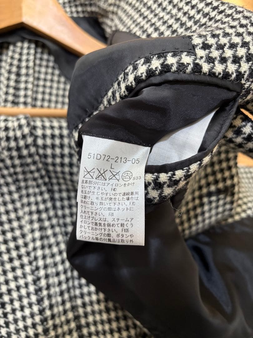 未使用に近い　ブラックレーベルクレストブリッジ　ウールツイード　ハウンドトゥース