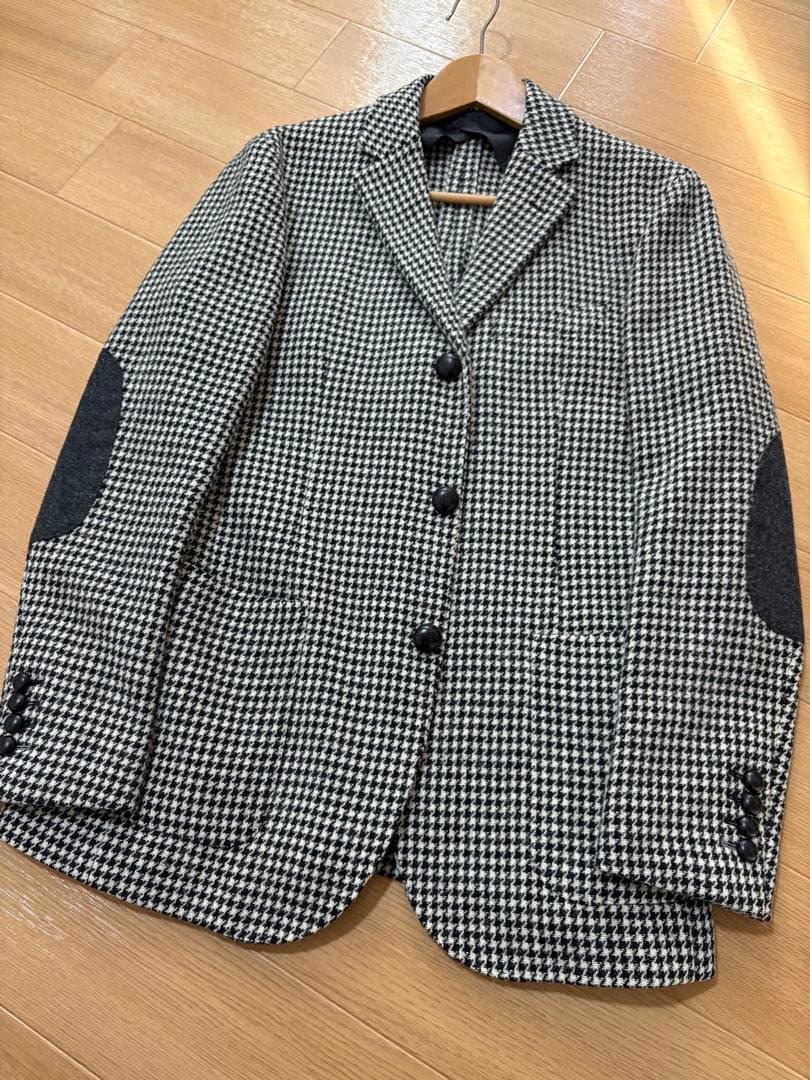 未使用に近い　ブラックレーベルクレストブリッジ　ウールツイード　ハウンドトゥース