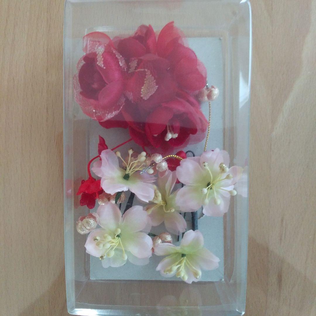 七五三 7歳　袋帯　長襦袢　草履　バック　はこせこ　髪飾り