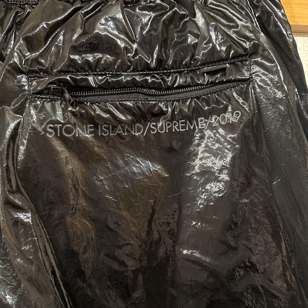 【Stone ×Supreme】 ナイロンシルクパンツ 黒