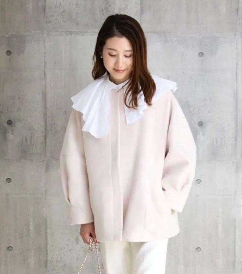 【試着のみ】em. エムドット コクーンコート ピンク