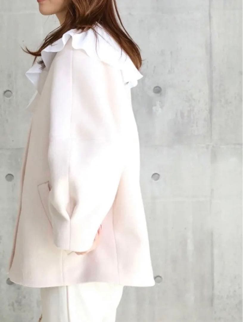 【試着のみ】em. エムドット コクーンコート ピンク