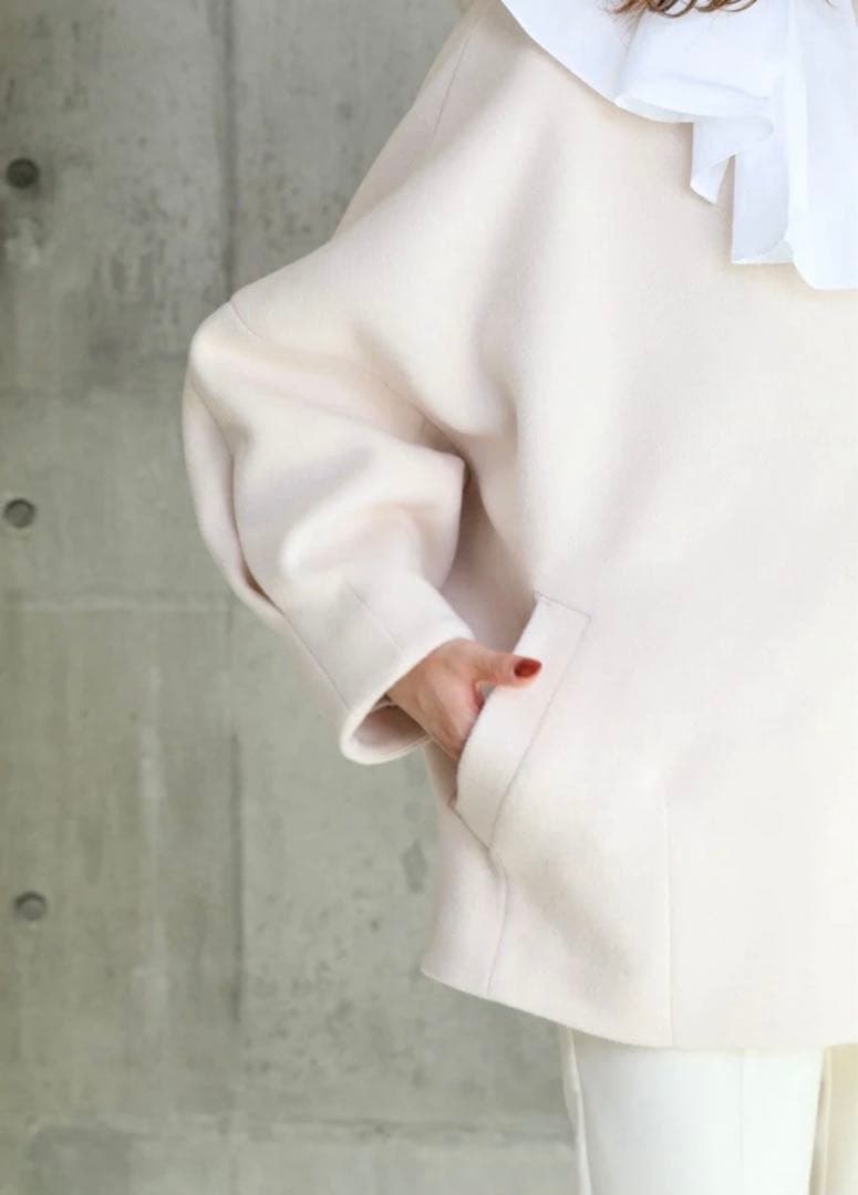 【試着のみ】em. エムドット コクーンコート ピンク