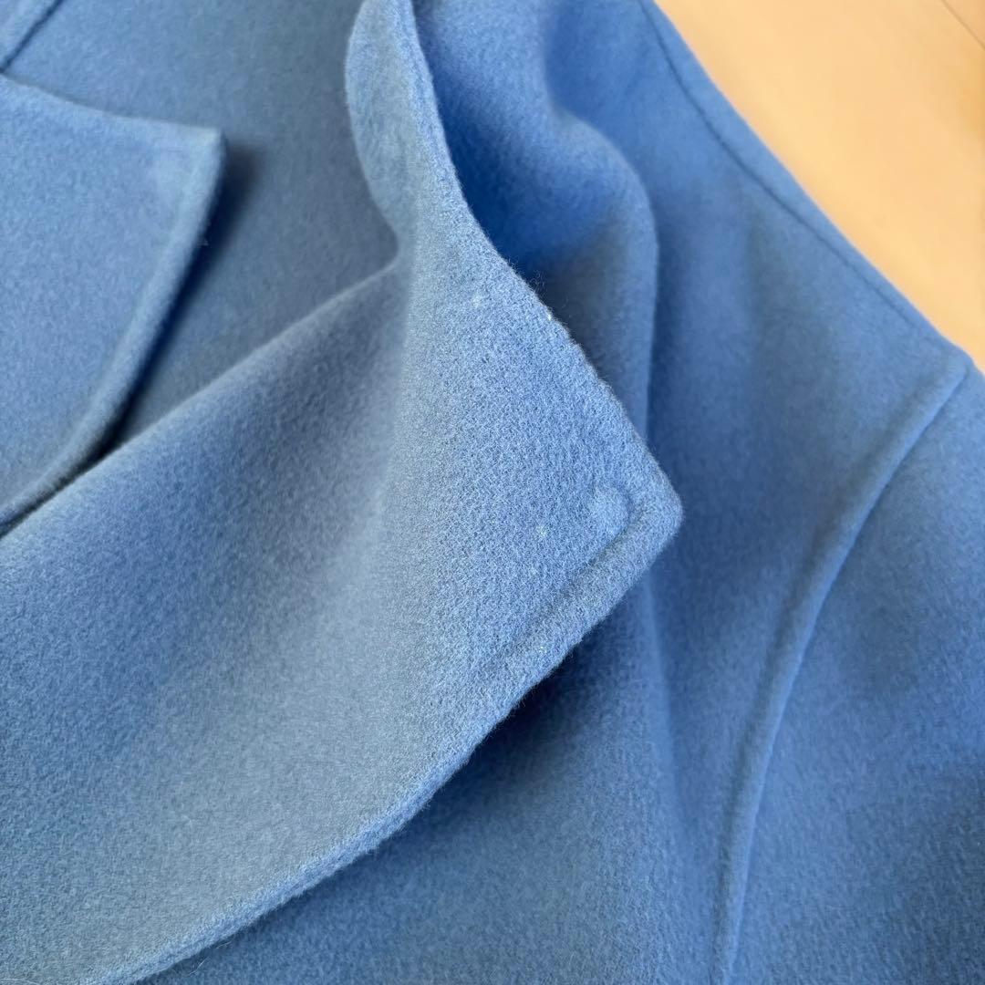 人気 スローブイエナ ハミルトン ダブルフェイスショートコート ライトブルー