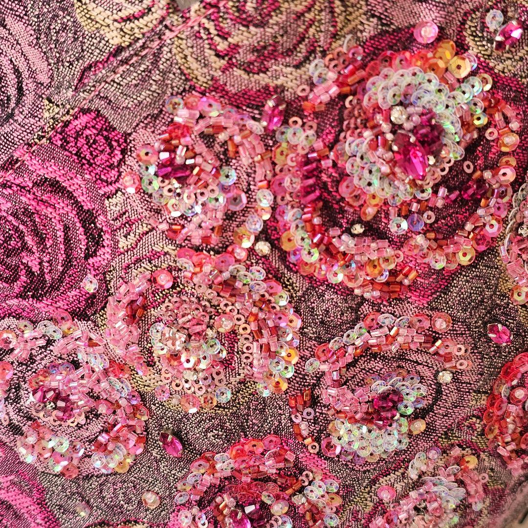 新品 Think Bee! ネバーエンディング ローズ ビジュー バッグ ピンク