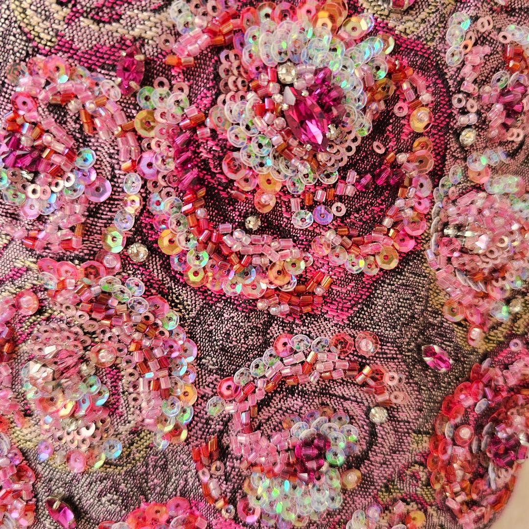 新品 Think Bee! ネバーエンディング ローズ ビジュー バッグ ピンク