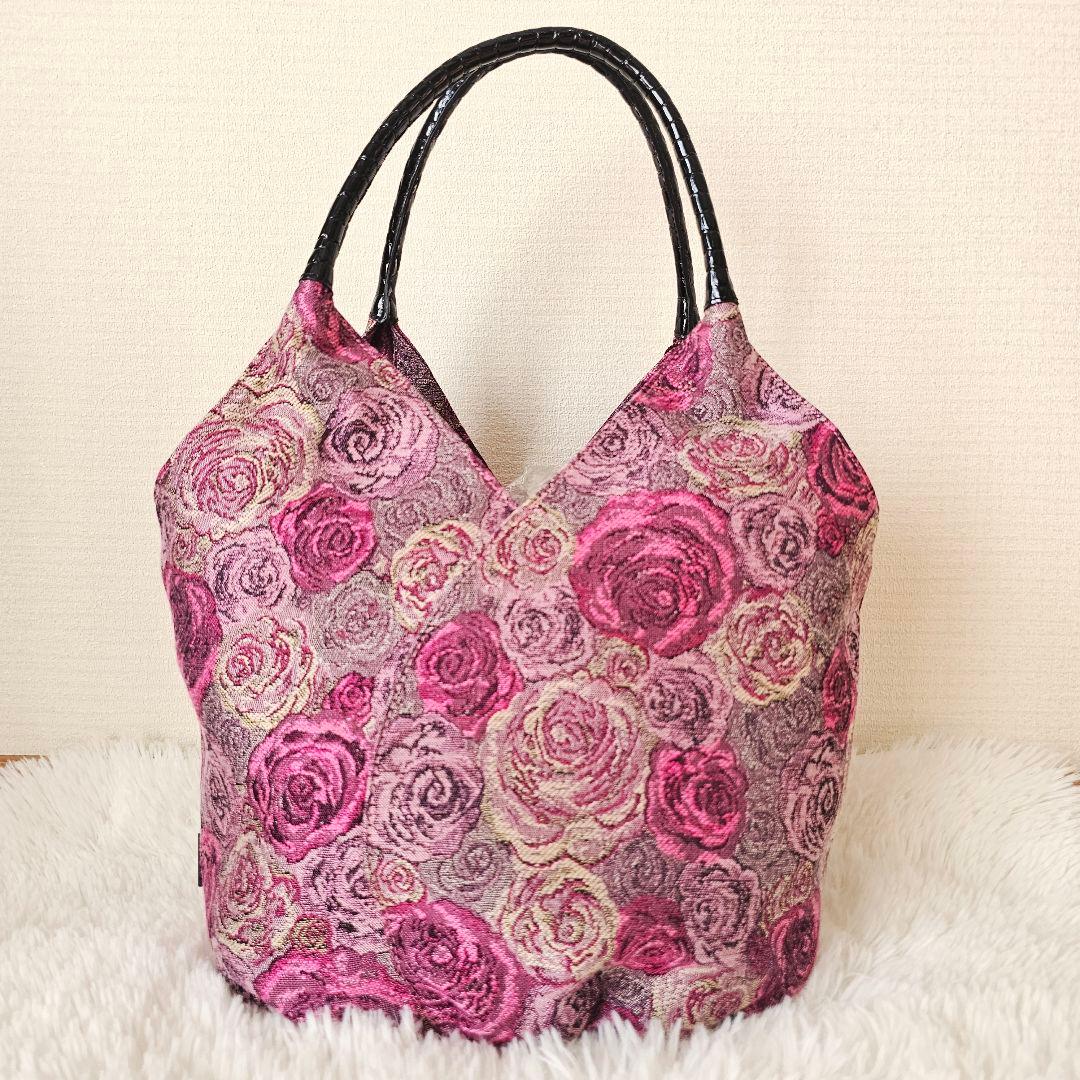 新品 Think Bee! ネバーエンディング ローズ ビジュー バッグ ピンク