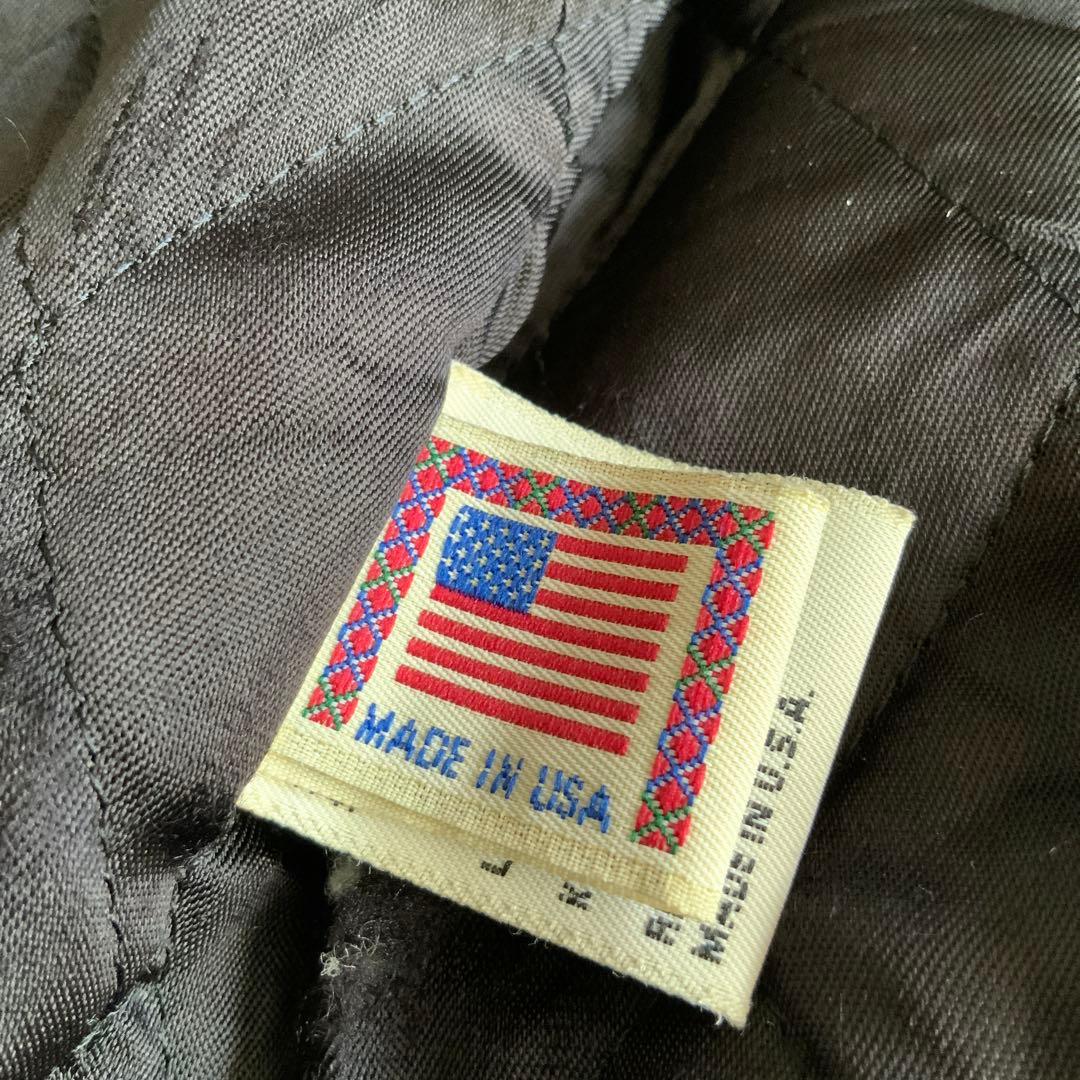 70s Golden Bear スタジャン 白タグ USA製 ブラック S