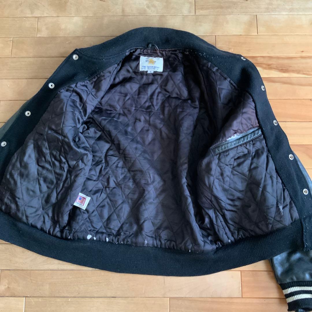 70s Golden Bear スタジャン 白タグ USA製 ブラック S