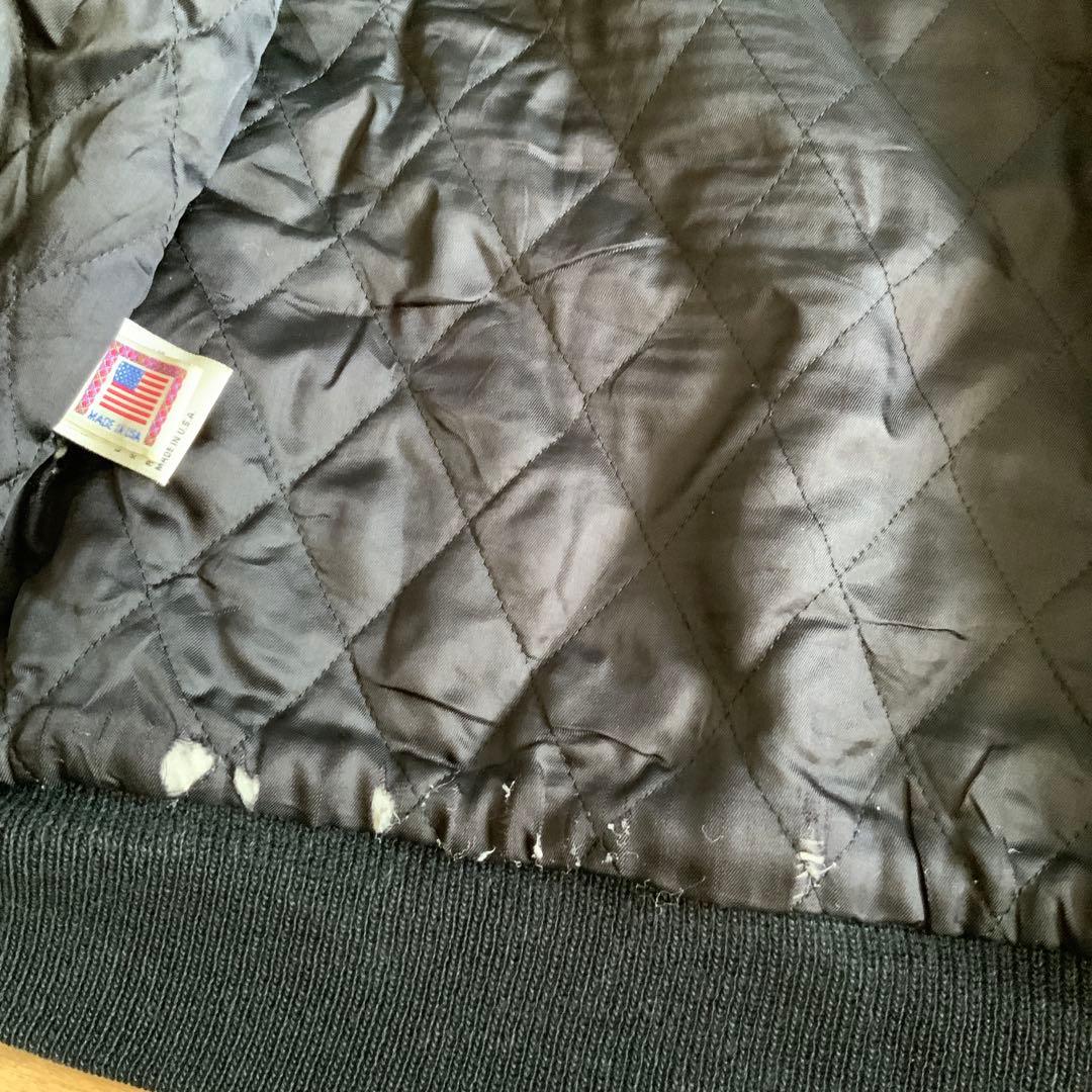 70s Golden Bear スタジャン 白タグ USA製 ブラック S