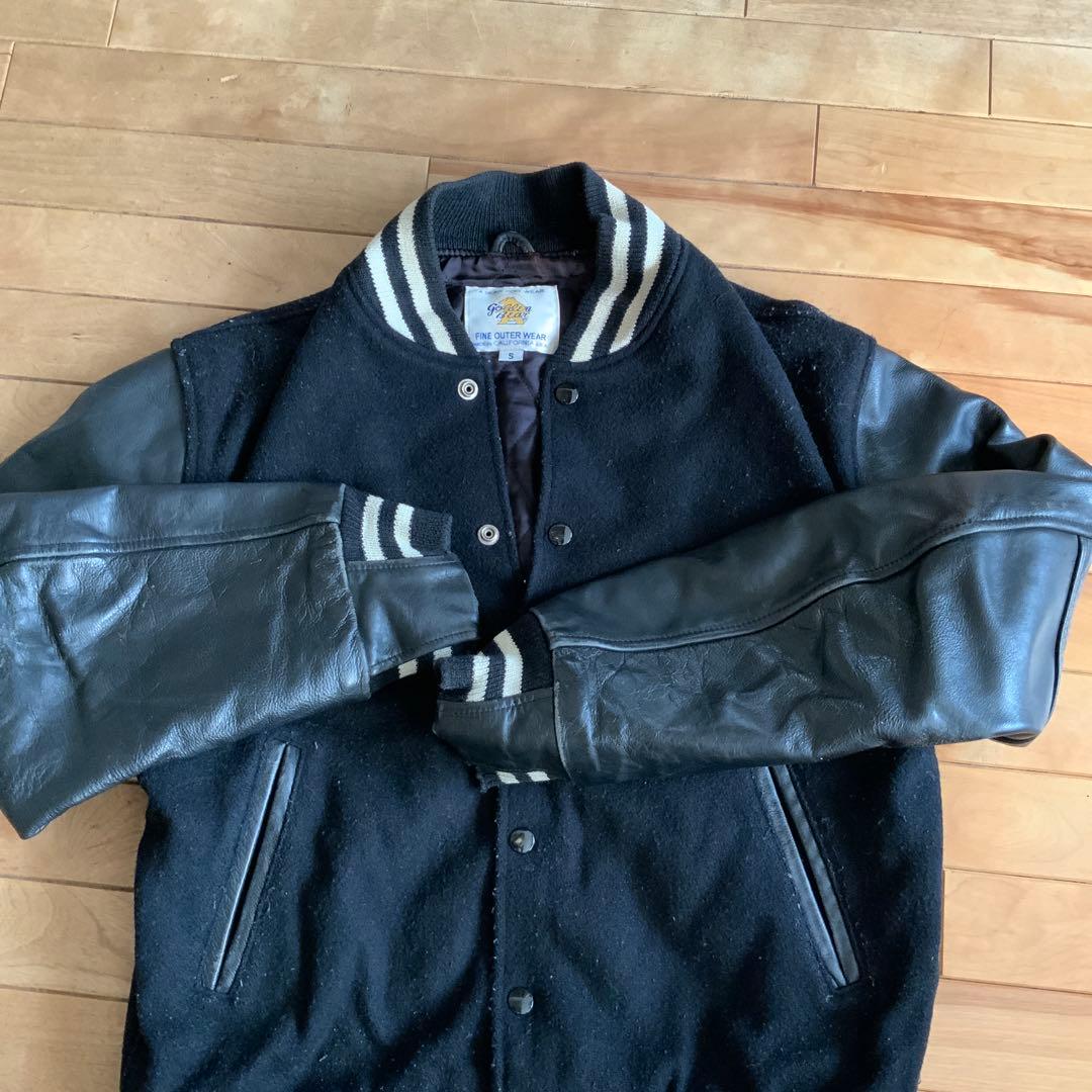 70s Golden Bear スタジャン 白タグ USA製 ブラック S
