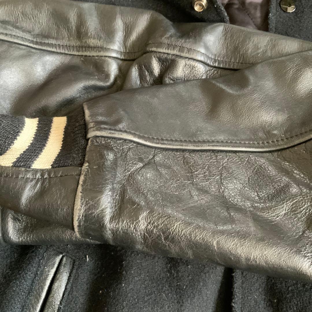 70s Golden Bear スタジャン 白タグ USA製 ブラック S