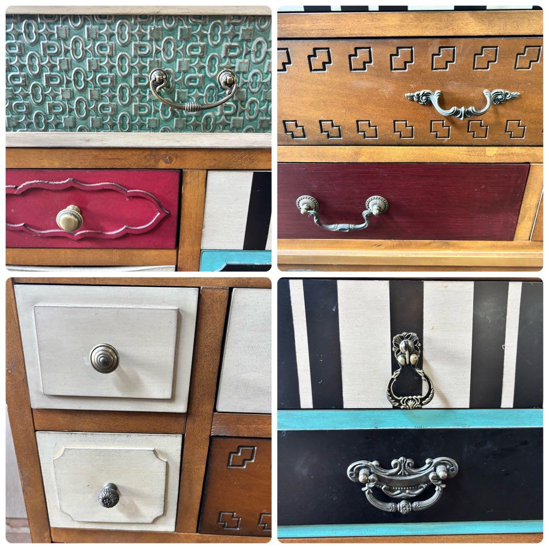 パルナサス チェスト 欧風家具 カラフル タンス キャビネット インテリア 猫脚