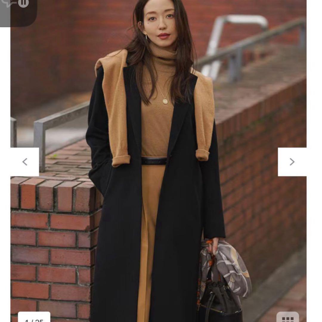 【新品タグ付2025今季モデル】23区 ウールカシミヤビーバー チェスターコート