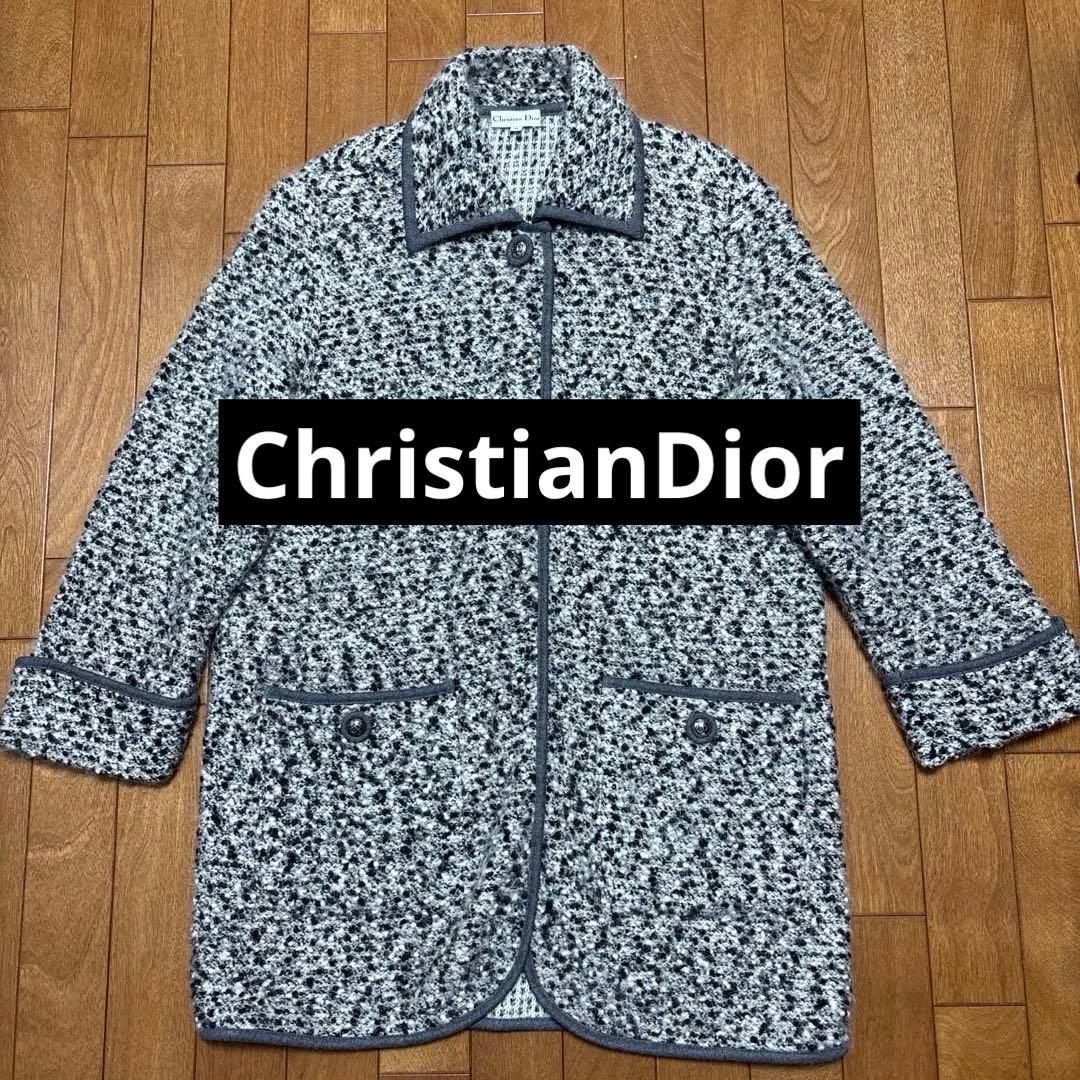 Christian Dior グレー系 ニットコート M