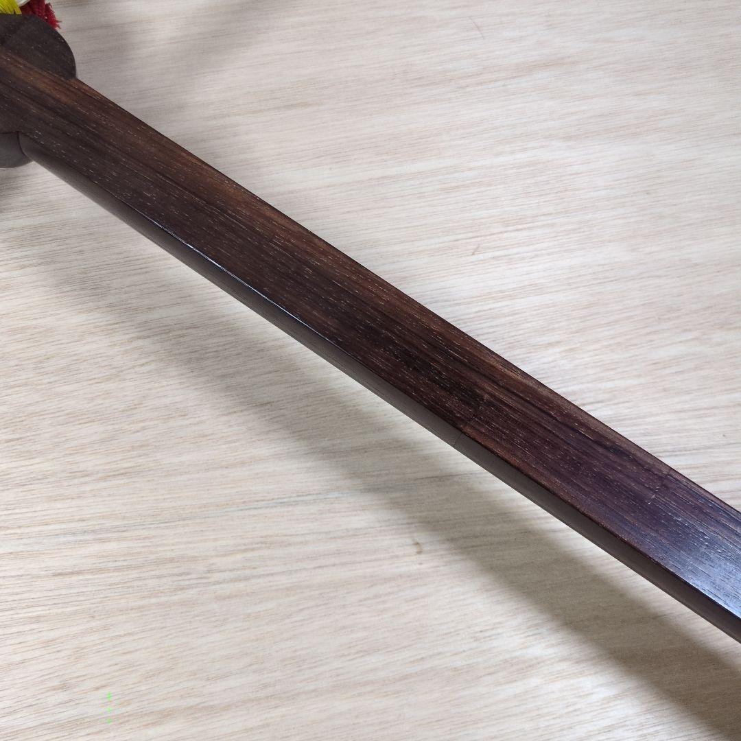 日本橋 鶴屋三絃店 三味線　東地唄　紫檀　皮破れ　和楽器