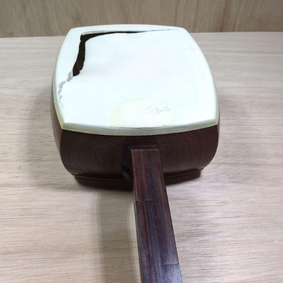 日本橋 鶴屋三絃店 三味線　東地唄　紫檀　皮破れ　和楽器