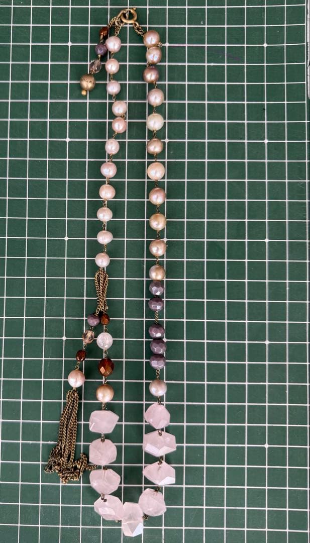 ゆ*み様 美品ドナテラペリーニ　ピンク系半貴石　パールネックレス　pellini