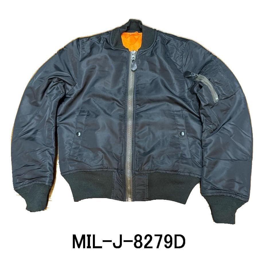 新品未使用　 MA1　フライトジャケット Dモデル　オールブラックSサイズno6