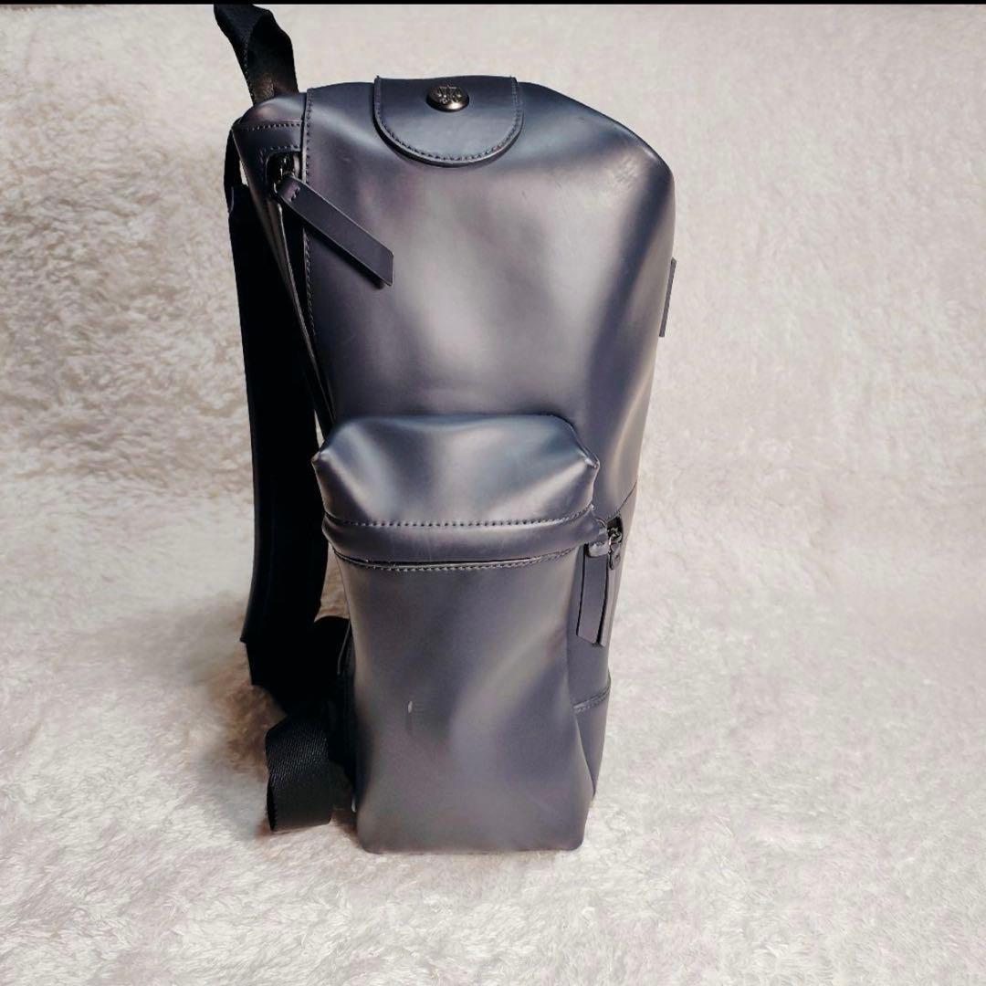 HUNTER トップクリップ ラバーコーティング レザー ネイビー