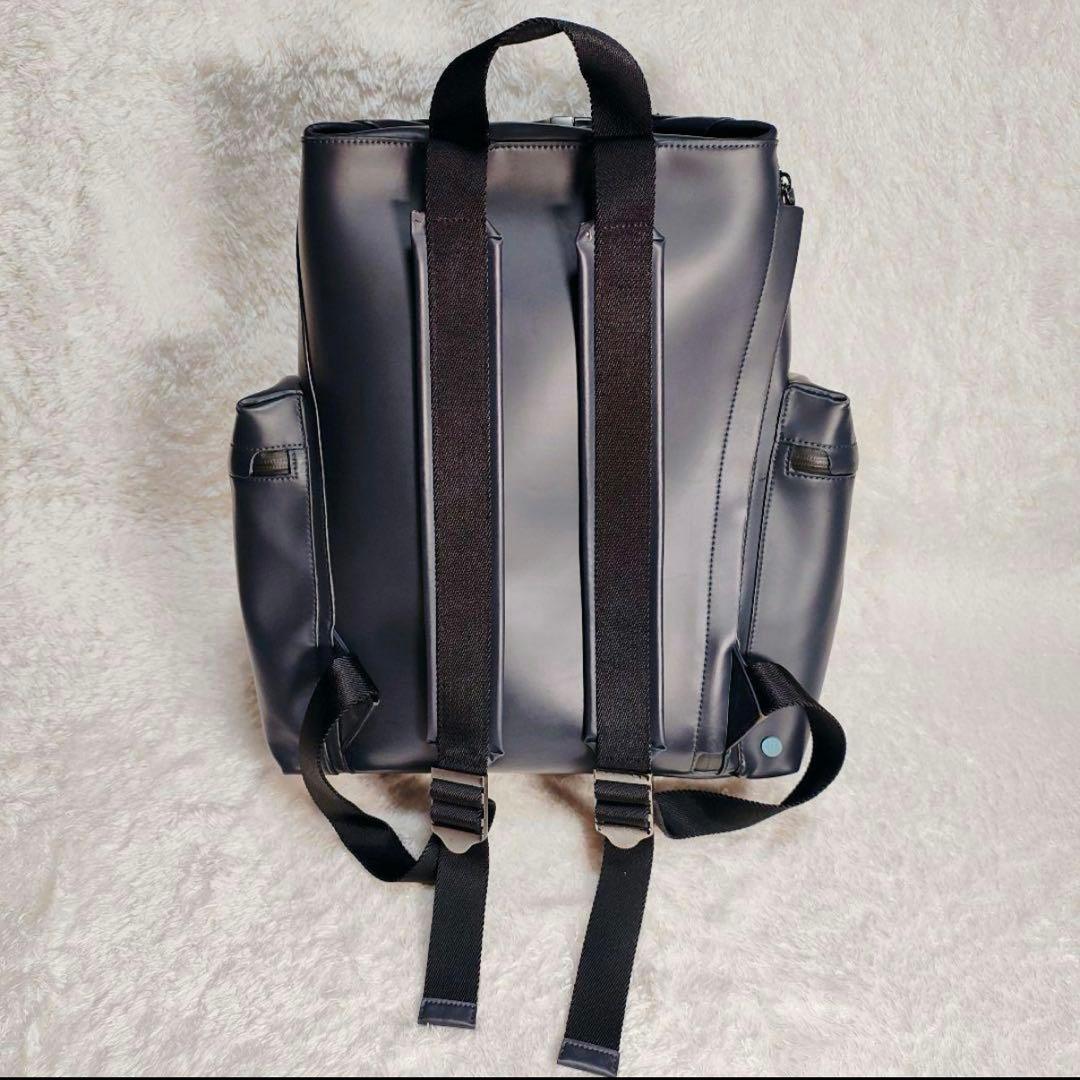 HUNTER トップクリップ ラバーコーティング レザー ネイビー