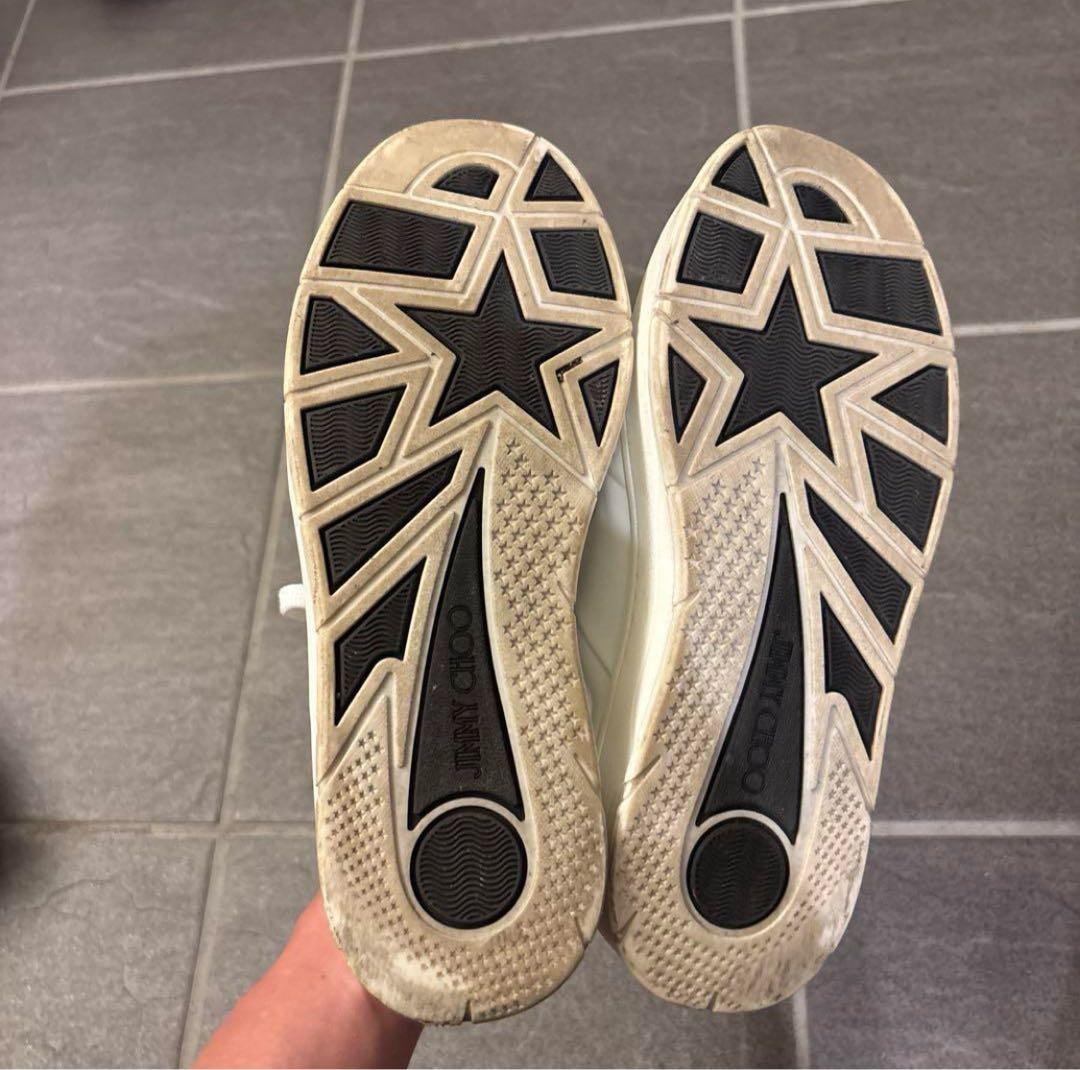 ★JIMMY CHOO★ ジミーチュウ スタースタッズ 白スニーカー 37