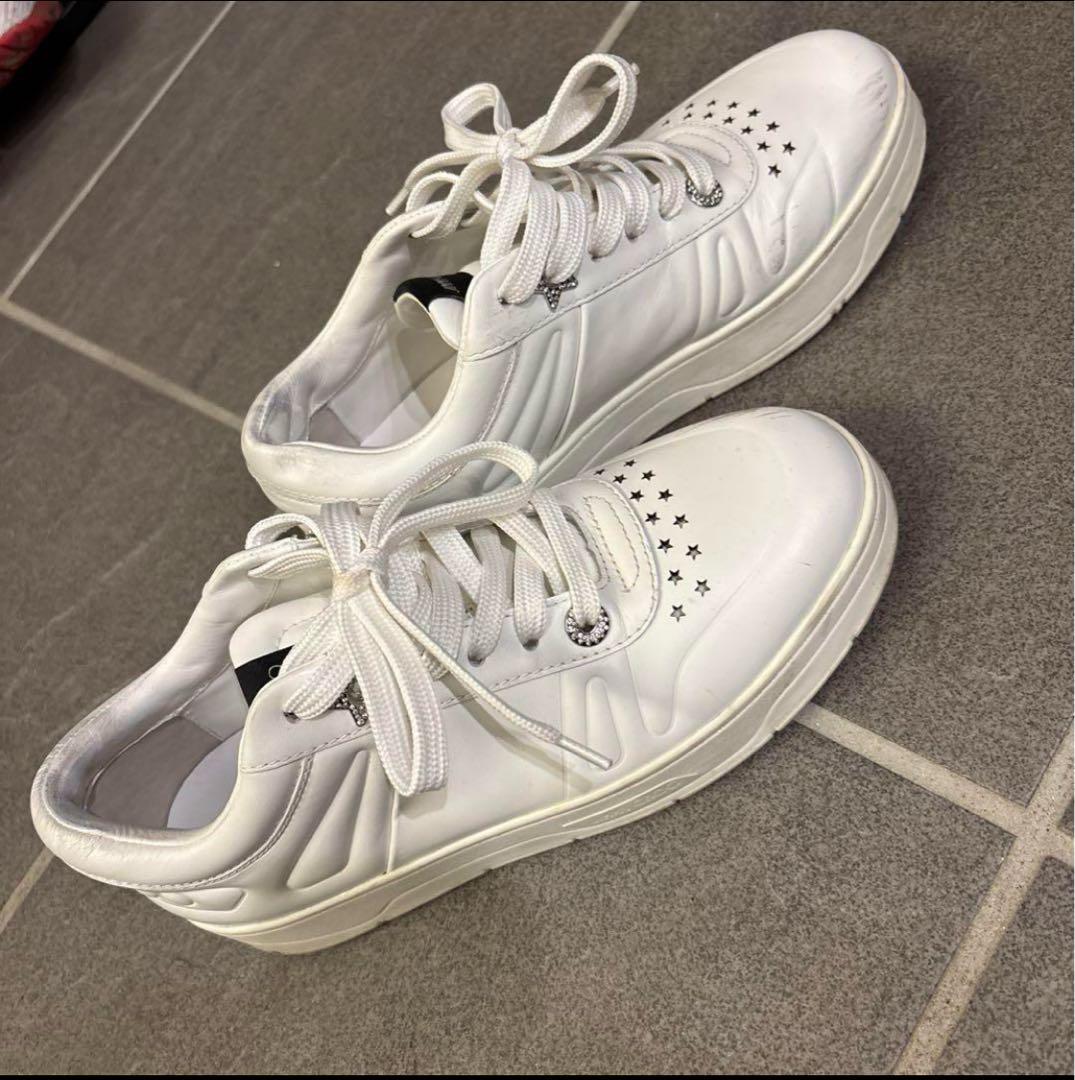★JIMMY CHOO★ ジミーチュウ スタースタッズ 白スニーカー 37
